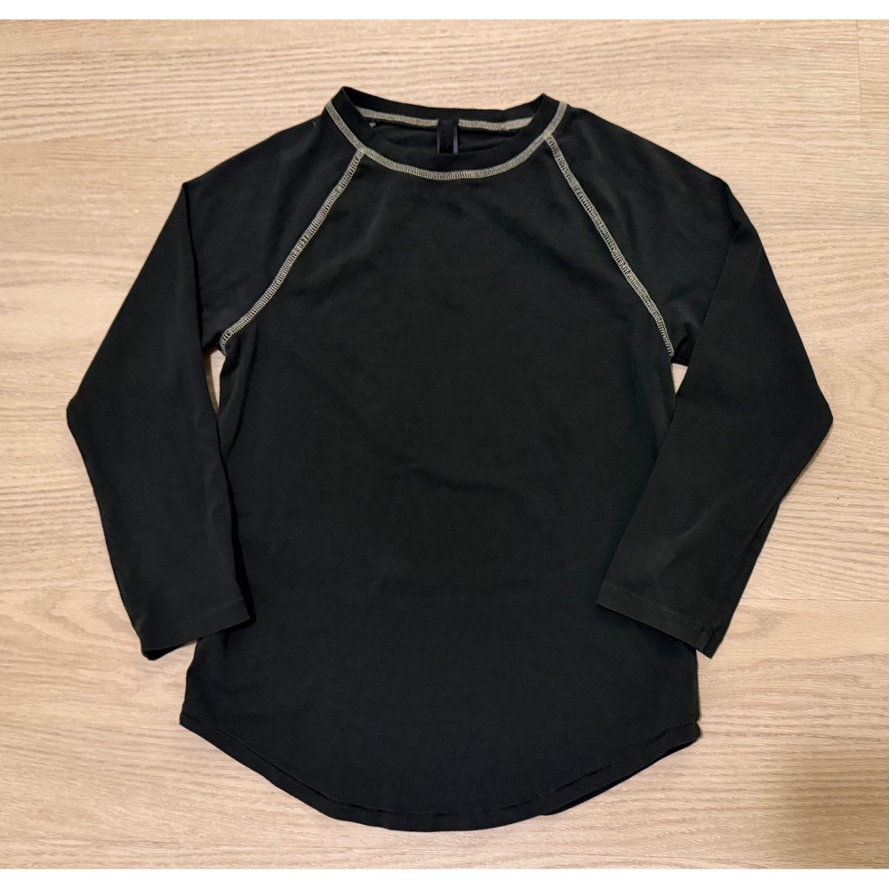Skims Vintage Sport Long Sleeve Raglan Tee Shirt Womens M Washed Onyx